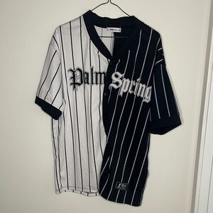 Palm Springs Men's Black and White Striped Jersey